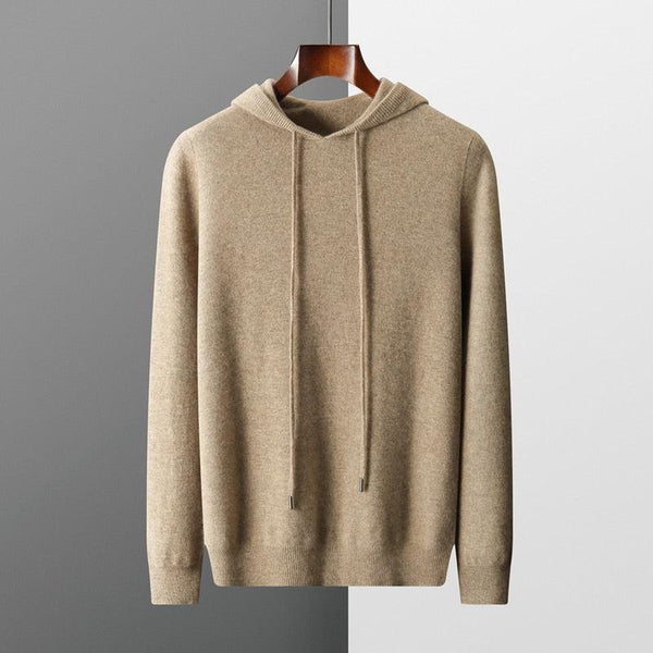 Men's Minimalist Hoodie - Lightweight Drawstring Hood, Sleek Design, Perfect for Everyday Wear