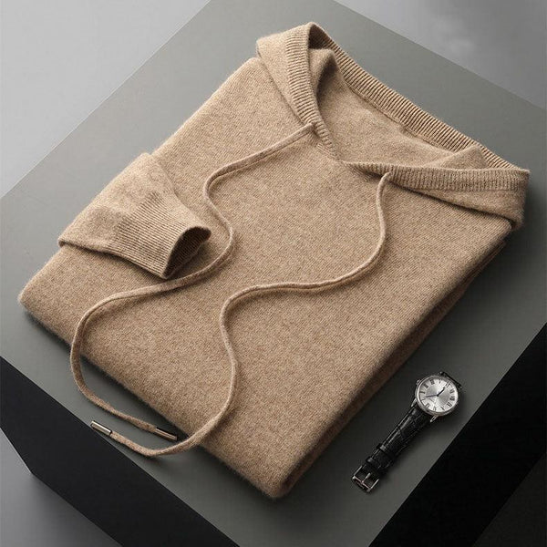 Men's Minimalist Hoodie - Lightweight Drawstring Hood, Sleek Design, Perfect for Everyday Wear
