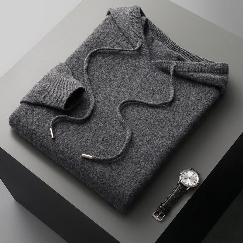 Men's Minimalist Hoodie - Lightweight Drawstring Hood, Sleek Design, Perfect for Everyday Wear