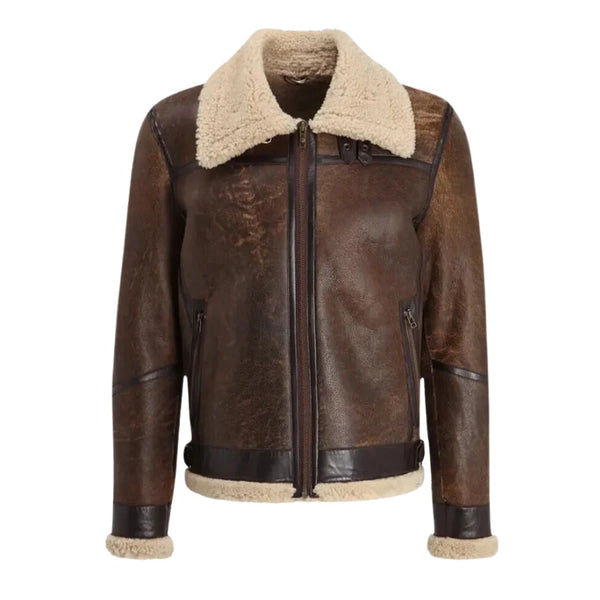 Arnold Schwarzenegger B-6 Aviator Leather Bomber Jacket - Premium Quality, Classic Style, Men's Fashion Outerwear