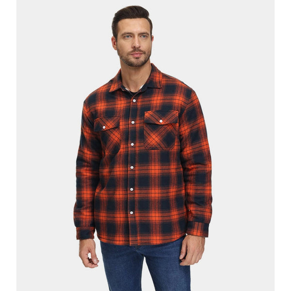 Men's Insulated Flannel Sherpa Jacket - Warm Plaid Winter Workwear for Ultimate Comfort and Style