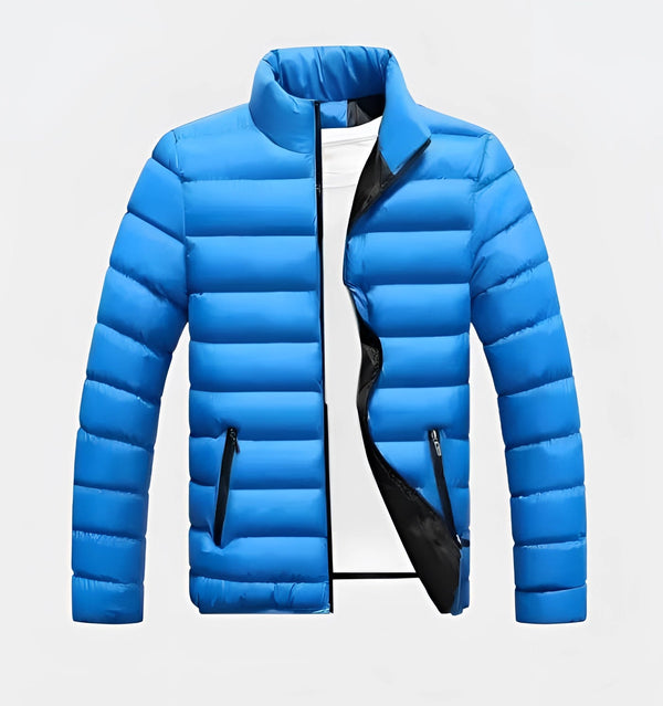 Men's Black Lightweight Water-Resistant Insulated Puffer Jacket - Perfect for Cold Weather