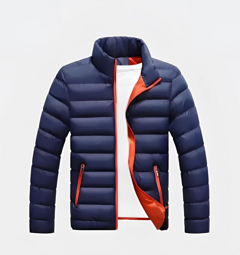 Men's Black Lightweight Water-Resistant Insulated Puffer Jacket - Perfect for Cold Weather