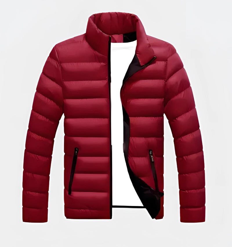Men's Black Lightweight Water-Resistant Insulated Puffer Jacket - Perfect for Cold Weather