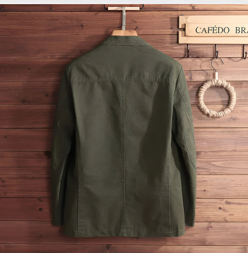Lightweight Olive Green Men's Casual Blazer - Stylish Spring Jacket for Versatile Outfits