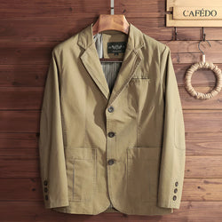 Lightweight Olive Green Men's Casual Blazer - Stylish Spring Jacket for Versatile Outfits