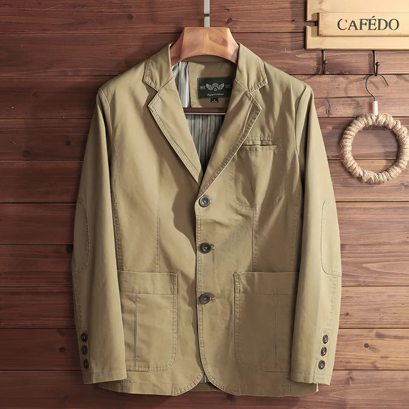 Lightweight Olive Green Men's Casual Blazer - Stylish Spring Jacket for Versatile Outfits