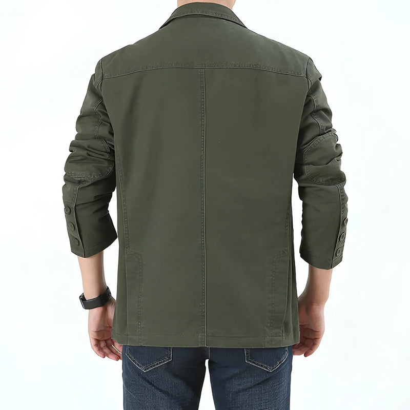 Lightweight Olive Green Men's Casual Blazer - Stylish Spring Jacket for Versatile Outfits