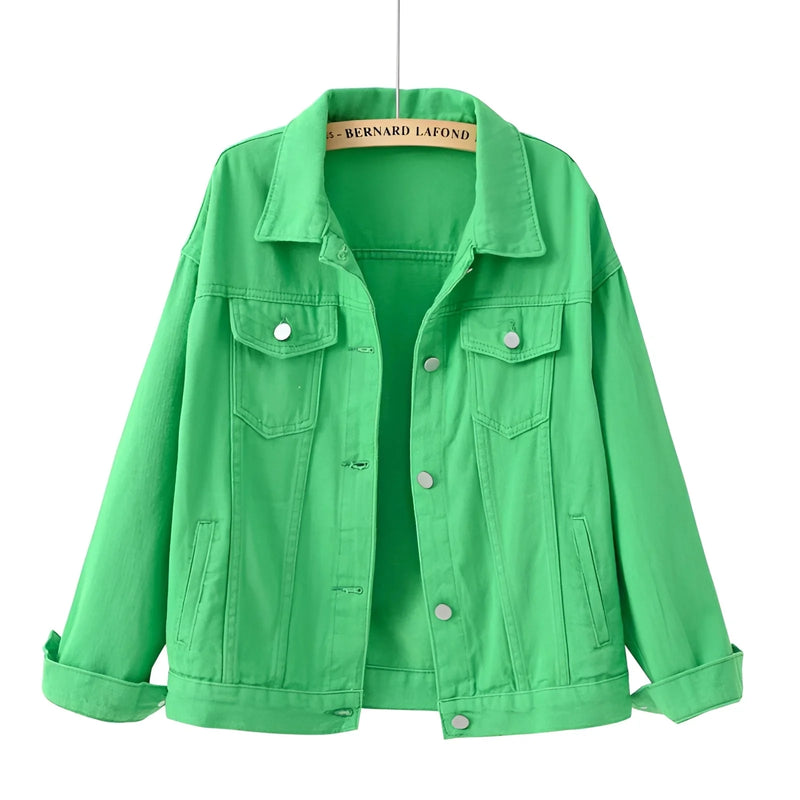 Women's Lightweight White Denim Jacket - Casual Summer Fashion Essential