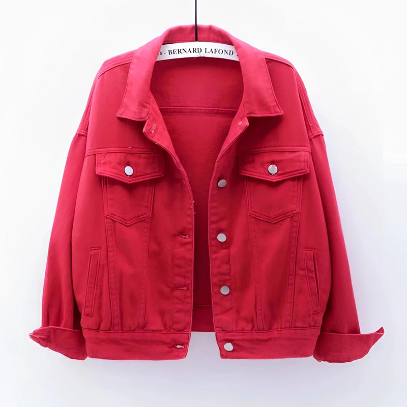 Women's Lightweight White Denim Jacket - Casual Summer Fashion Essential