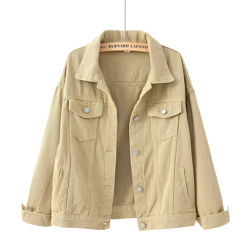 Women's Lightweight White Denim Jacket - Casual Summer Fashion Essential