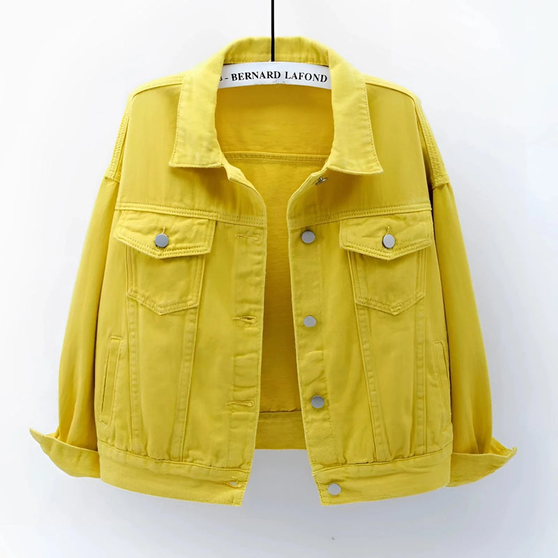 Women's Lightweight White Denim Jacket - Casual Summer Fashion Essential