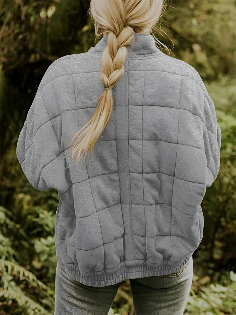 Women's Lightweight Insulated Forest Green Quilted Jacket - Stylish & Warm Outerwear for All Seasons