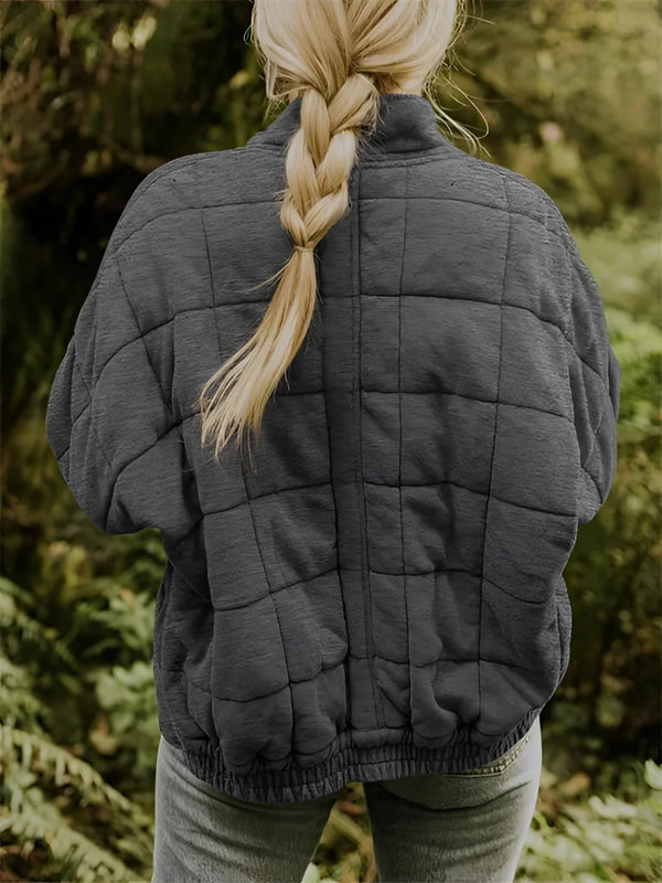 Women's Lightweight Insulated Forest Green Quilted Jacket - Stylish & Warm Outerwear for All Seasons
