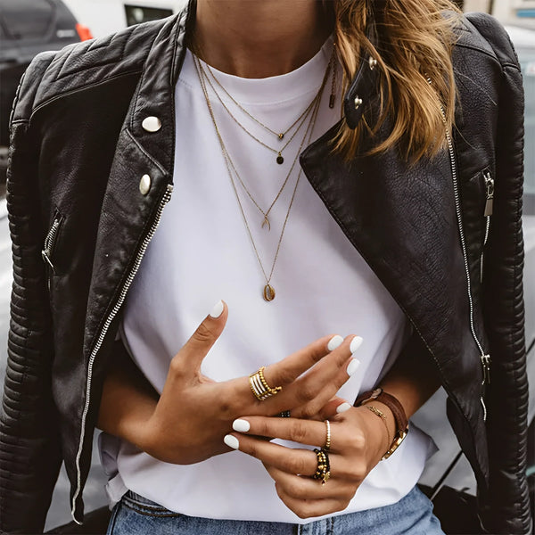 Women's Urban Chic Leather Biker Jacket - Versatile Streetwear Fashion for Effortless Style