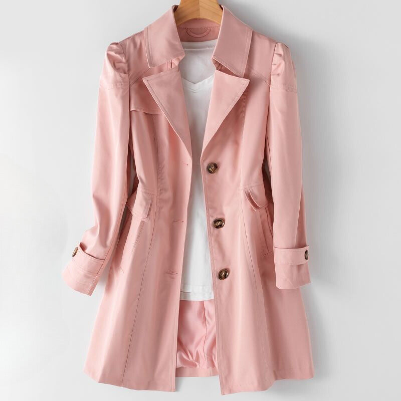 Elegant Bella Vita Trench Coat by Sofia Amoretti - Stylish Women's Outerwear for All Seasons