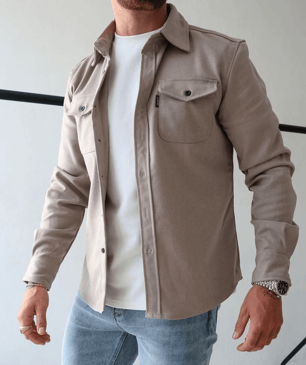 Stylish Modern Men's Shirt Jacket - Versatile Layering Piece for Casual and Smart-Casual Looks