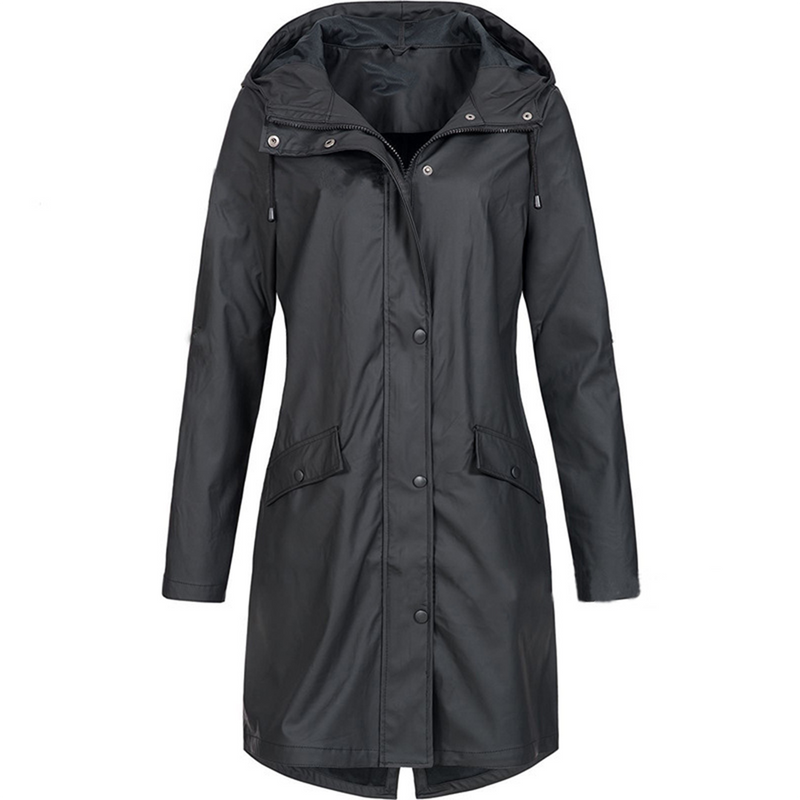 Women's Lightweight Waterproof Hooded Rain Jacket - Windproof & Stylish Outdoor Gear