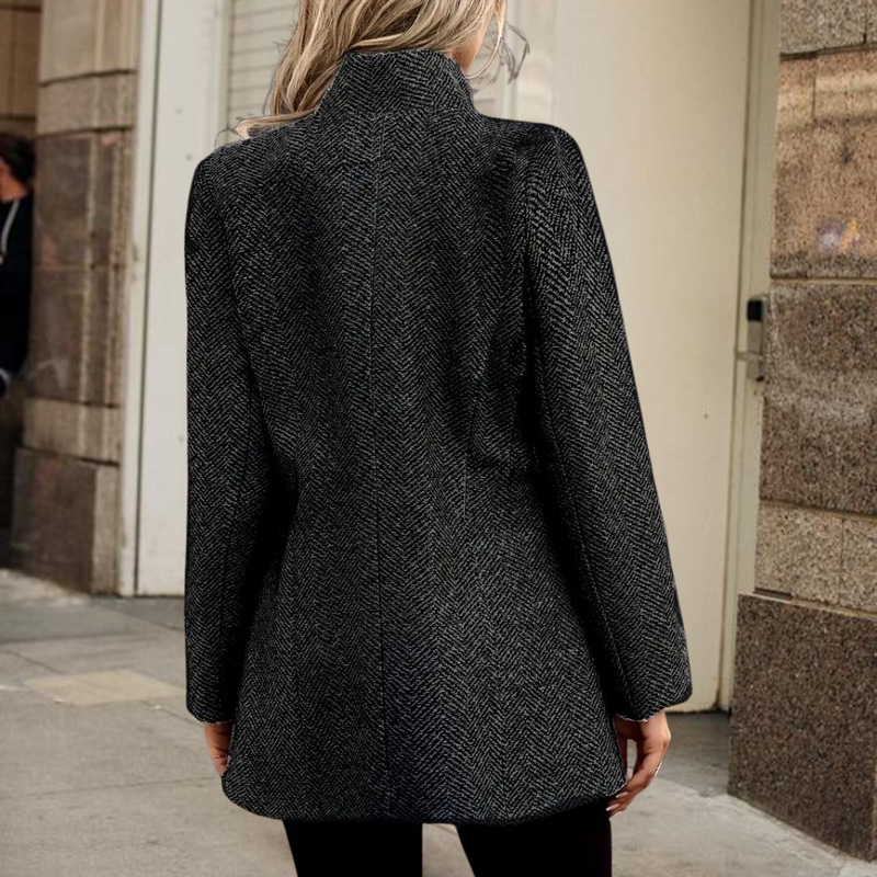 Women's Ankle-Length Coat with Single Row Buttons & Notch Lapels - Stylish Outerwear for Every Occasion