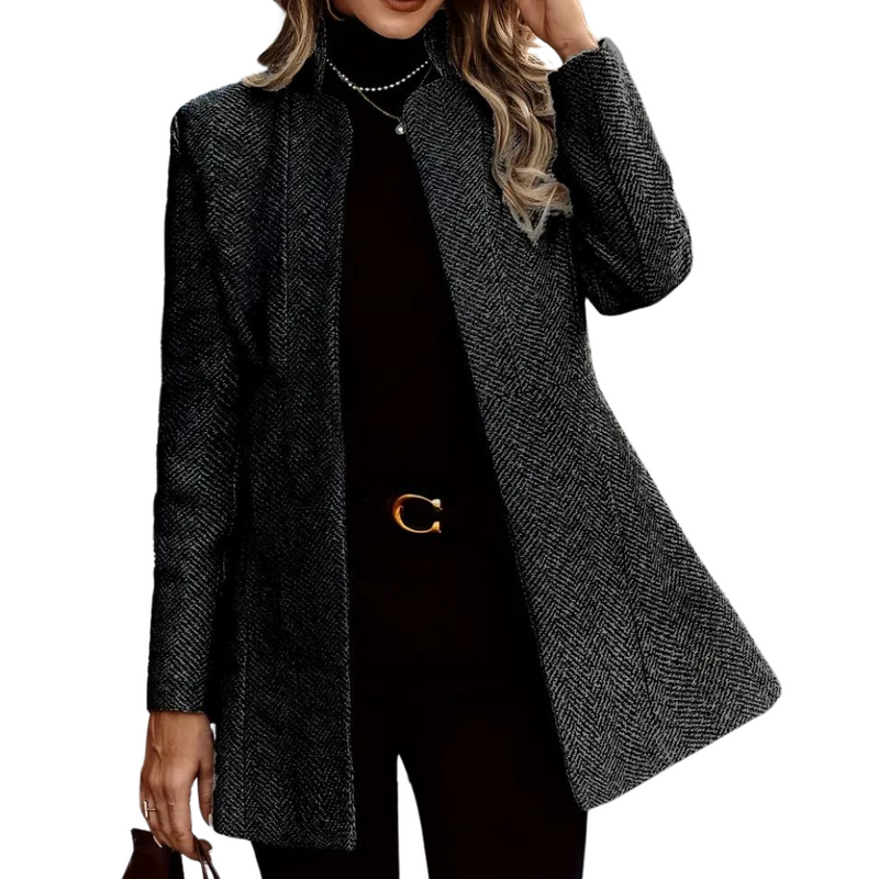 Women's Ankle-Length Coat with Single Row Buttons & Notch Lapels - Stylish Outerwear for Every Occasion