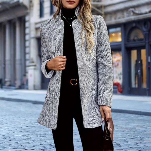 Women's Ankle-Length Coat with Single Row Buttons & Notch Lapels - Stylish Outerwear for Every Occasion