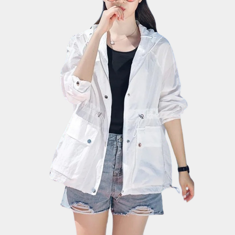 Avencea Women's Lightweight Summer Jacket - UV Protection & Breathable Design for Outdoor Activities
