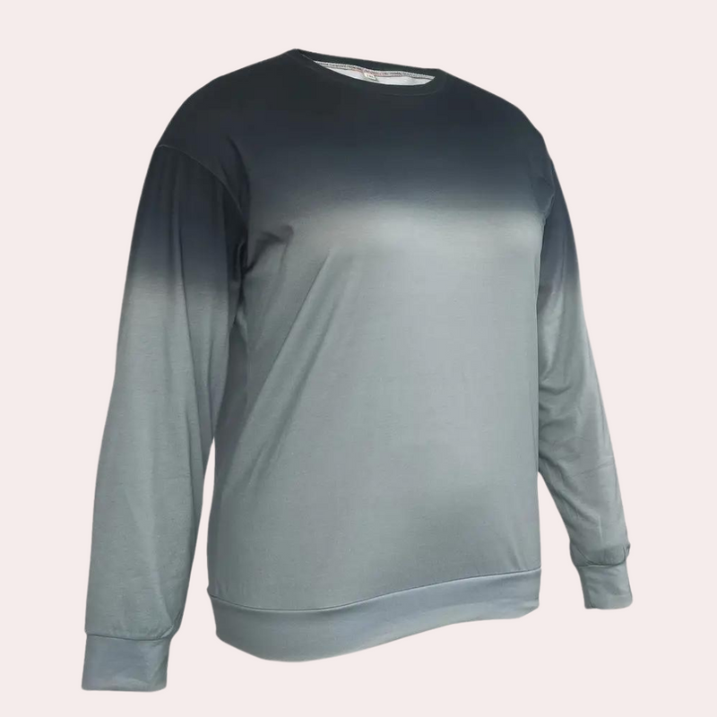 Stylish Gradient Pattern Women's Sweatshirt - Lightweight & Breathable for All-Season Comfort
