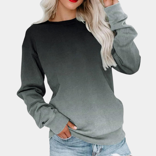 Stylish Gradient Pattern Women's Sweatshirt - Lightweight & Breathable for All-Season Comfort
