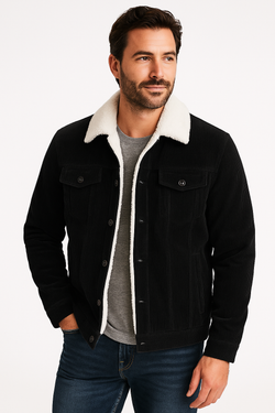Men's Monochrome Zipper Jacket - Casual Velvet Parka, Korean Fashion, Plus Size Cotton Winter Coat