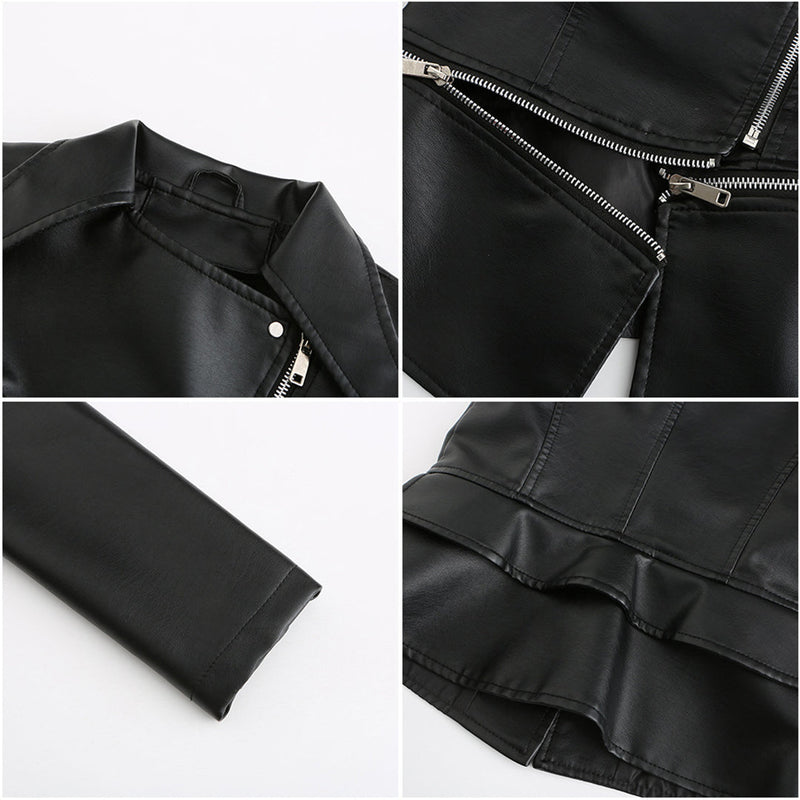 Chic Women's Genuine Leather Jacket - Trendy & Stylish Outerwear for Every Occasion