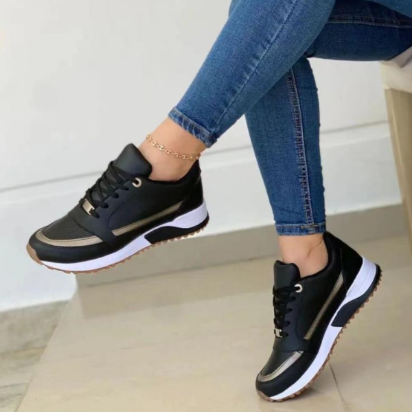 Women's Orthopedic Sneakers with Cushioned Insole & Arch Support | Breathable Mesh Lace-Up Athletic Shoes