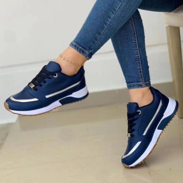 Women's Orthopedic Sneakers with Cushioned Insole & Arch Support | Breathable Mesh Lace-Up Athletic Shoes