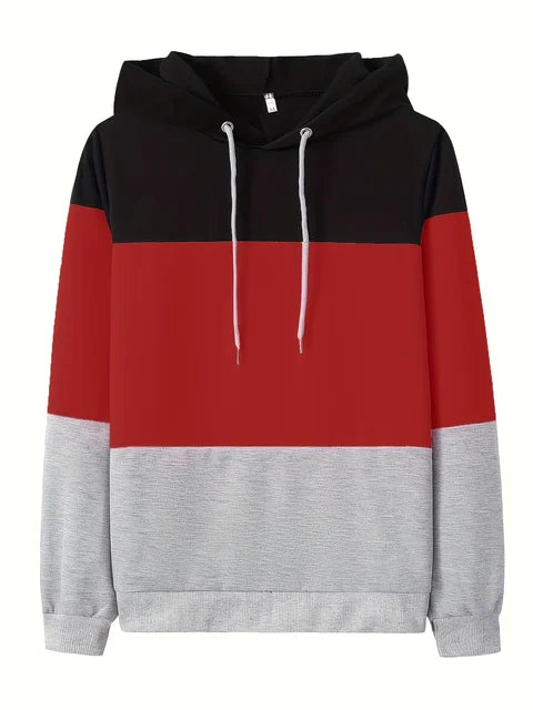 Women's Color Block Sweatshirt - Relaxed Fit Long Sleeve Casual Top - Stylish & Comfortable