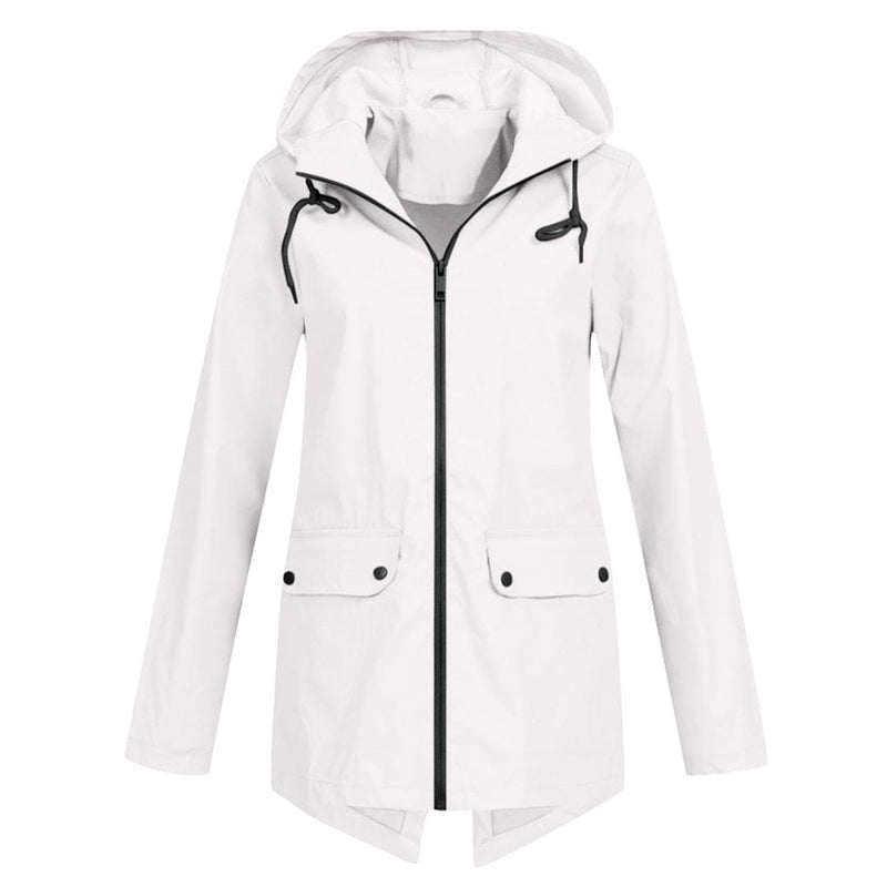 Women's Lightweight Waterproof Hooded Windbreaker Jacket - Perfect for Outdoor Activities