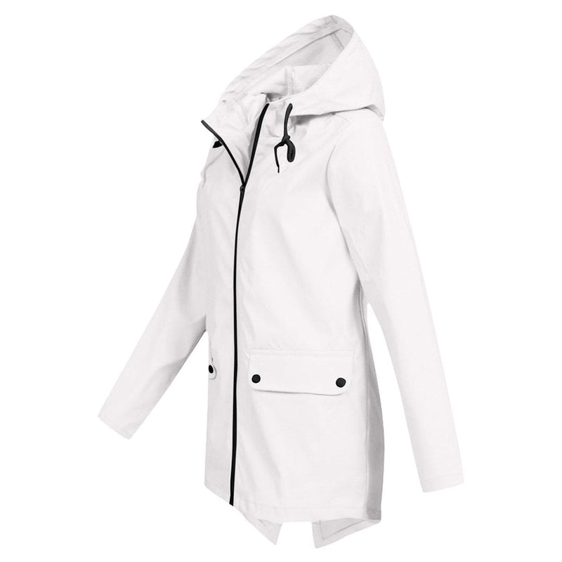 Women's Lightweight Waterproof Hooded Windbreaker Jacket - Perfect for Outdoor Activities
