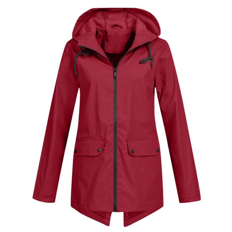 Women's Lightweight Waterproof Hooded Windbreaker Jacket - Perfect for Outdoor Activities