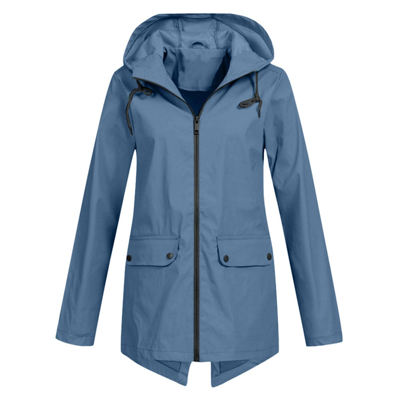 Women's Lightweight Waterproof Hooded Windbreaker Jacket - Perfect for Outdoor Activities