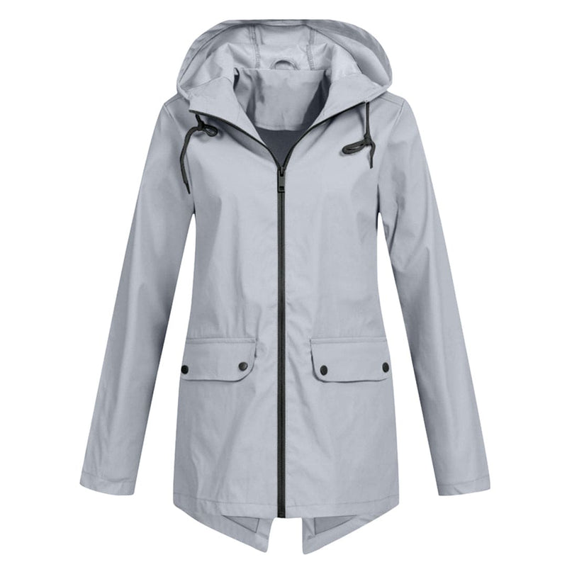 Women's Lightweight Waterproof Hooded Windbreaker Jacket - Perfect for Outdoor Activities