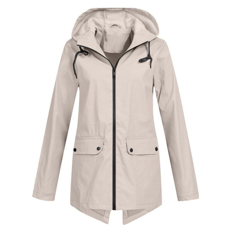 Women's Lightweight Waterproof Hooded Windbreaker Jacket - Perfect for Outdoor Activities