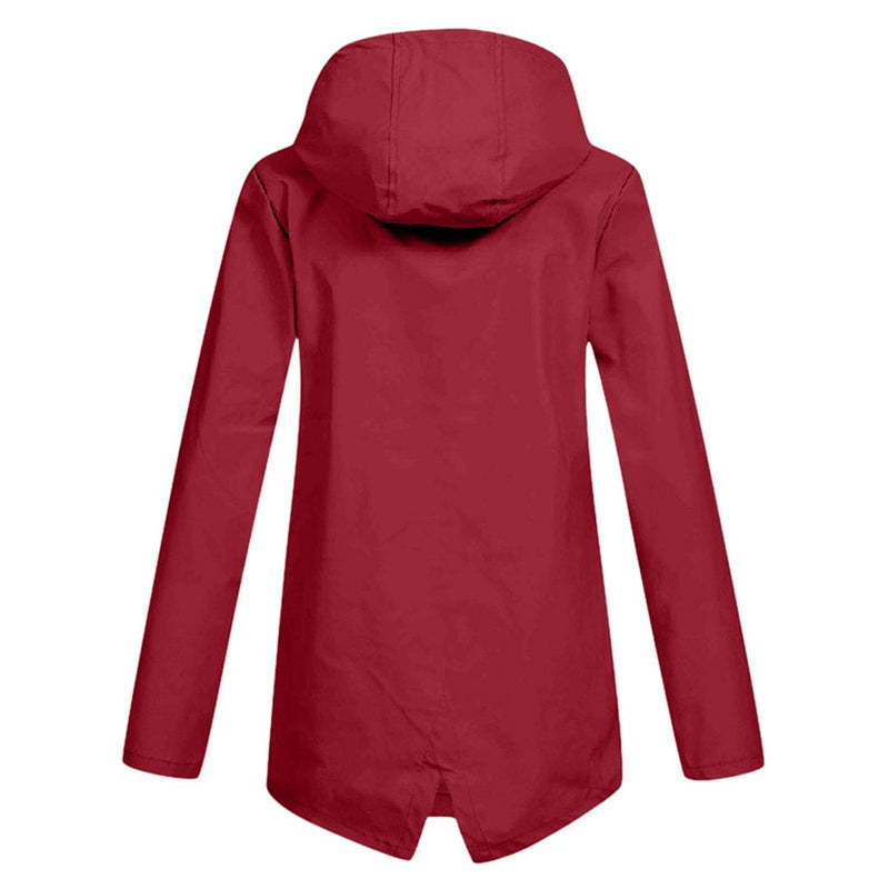 Women's Lightweight Waterproof Hooded Windbreaker Jacket - Perfect for Outdoor Activities