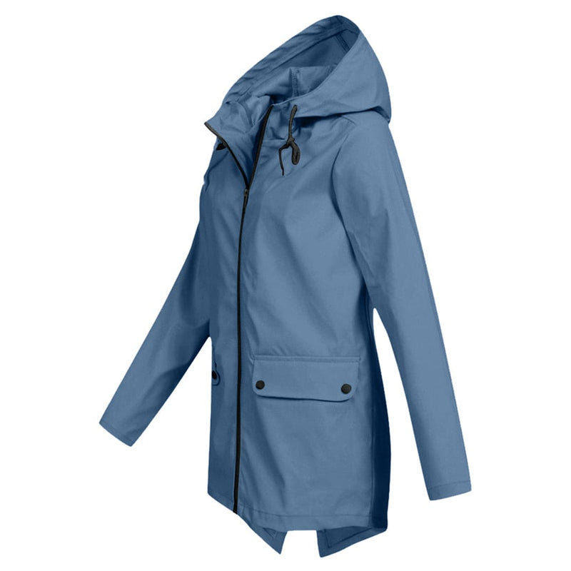 Women's Lightweight Waterproof Hooded Windbreaker Jacket - Perfect for Outdoor Activities