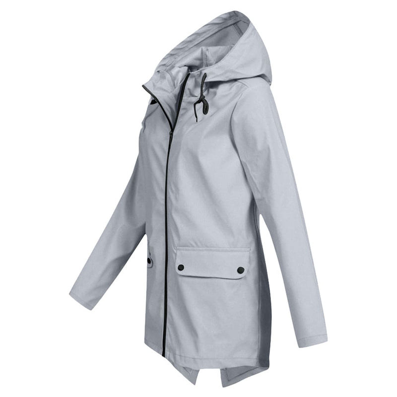 Women's Lightweight Waterproof Hooded Windbreaker Jacket - Perfect for Outdoor Activities