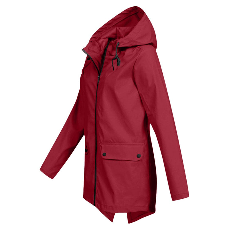 Women's Lightweight Waterproof Hooded Windbreaker Jacket - Perfect for Outdoor Activities