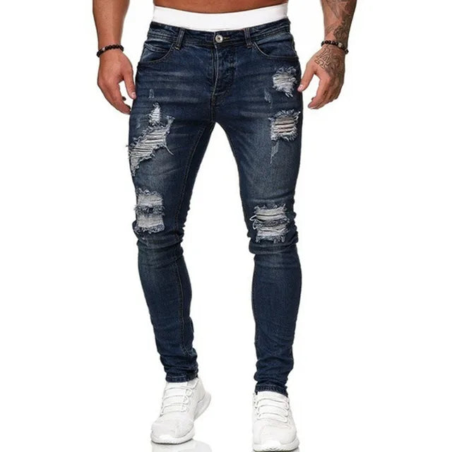 Men's Trendy Slim Fit Skinny Jeans - Stylish, Comfortable & Versatile Denim for Modern Fashion