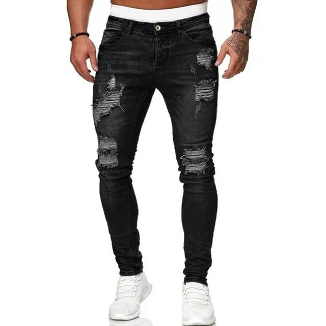 Men's Trendy Slim Fit Skinny Jeans - Stylish, Comfortable & Versatile Denim for Modern Fashion