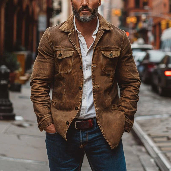 Felix Grant Urban Pioneer Waterproof Jacket for Men - Stylish Outdoor Adventure Coat with Multiple Pockets