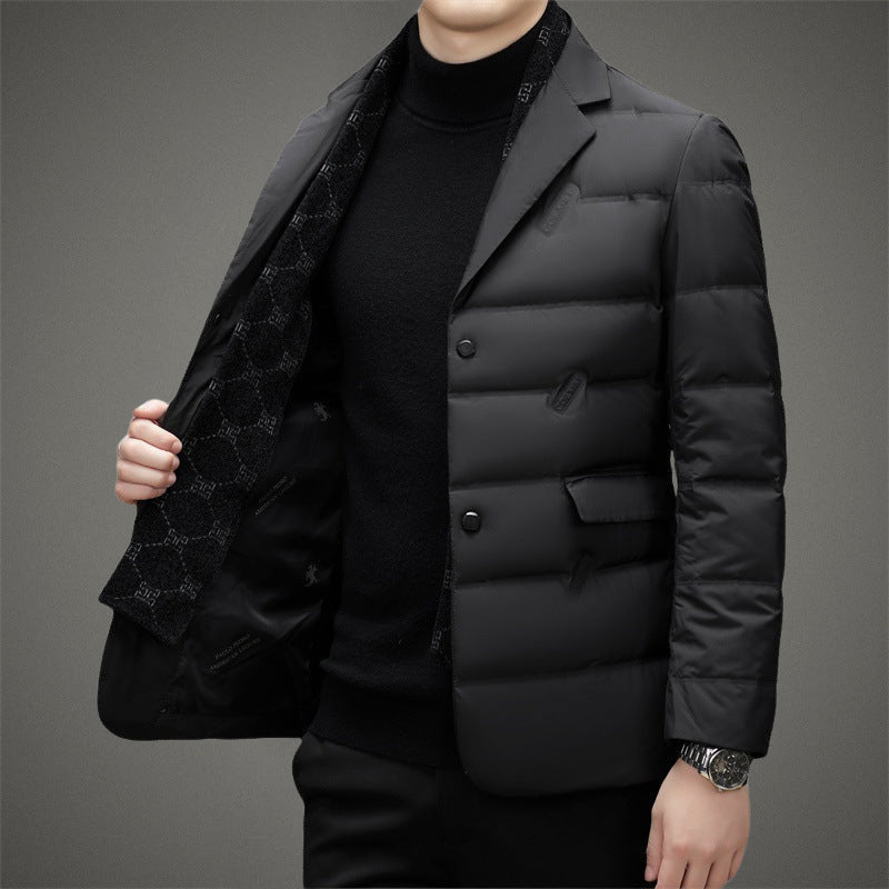 François Blanchet Men's Executive Down Jacket - Premium Insulated Winter Coat for Ultimate Warmth and Style