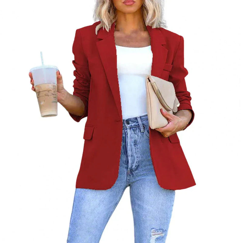 Stylish Women's Cotton Casual Blazer - Lightweight & Versatile Jacket for Everyday Wear