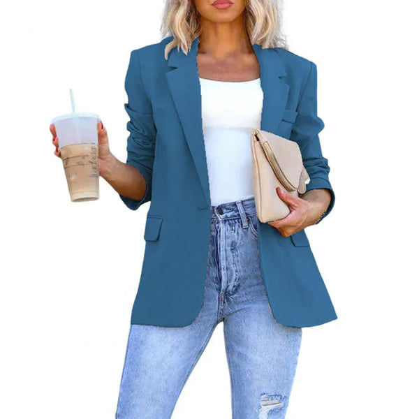 Stylish Women's Cotton Casual Blazer - Lightweight & Versatile Jacket for Everyday Wear