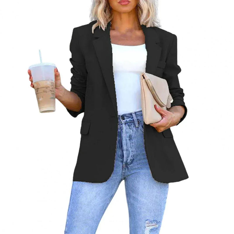 Stylish Women's Cotton Casual Blazer - Lightweight & Versatile Jacket for Everyday Wear
